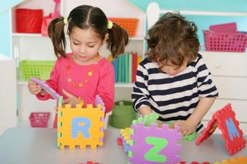 Image of two children playing